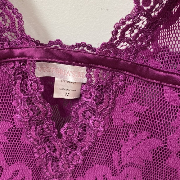Rare!! Victoria's secret vintage purple cami sexy laced top - Picture 6 of 8